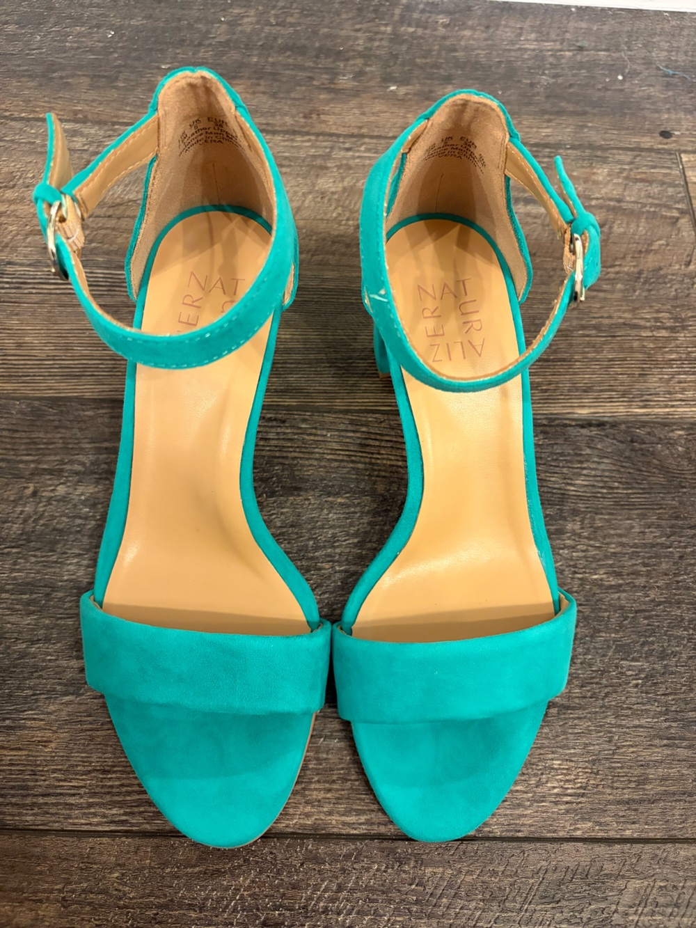 Naturalizer Teal Open-Toe Ankle-Strap Heels for Women